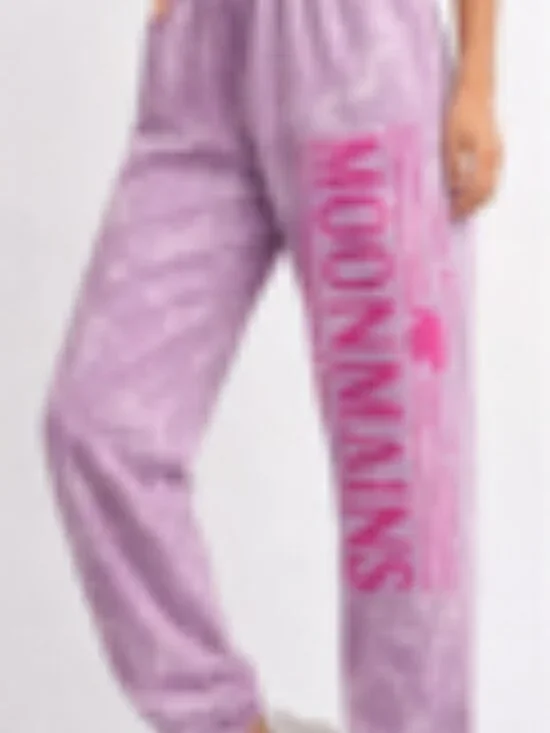 Purple Tie Dye Joggers đź’ś Graphic Sweatpants L | Bloom POP - Picture 6 of 9